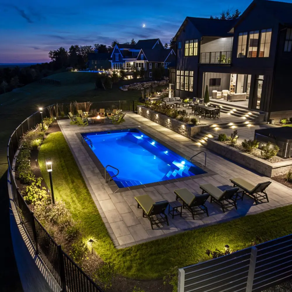 Whitsunday fiberglass pool in Ocean Shimmer, upstate New York